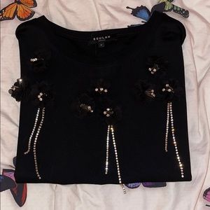Beulah black crystal top